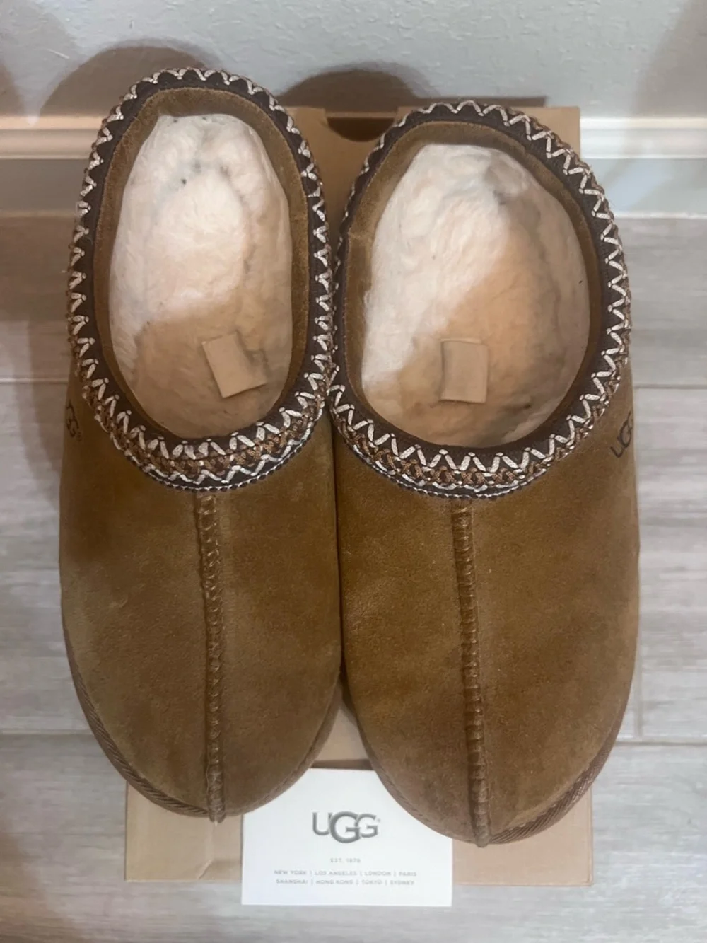 UGG Women's Chestnut Suede Slide Mules - Picture 2 of 3